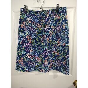 Talbots Woman 6P Skirt Floral Lined Elastic Waist Casual Vacation Elastic Waist